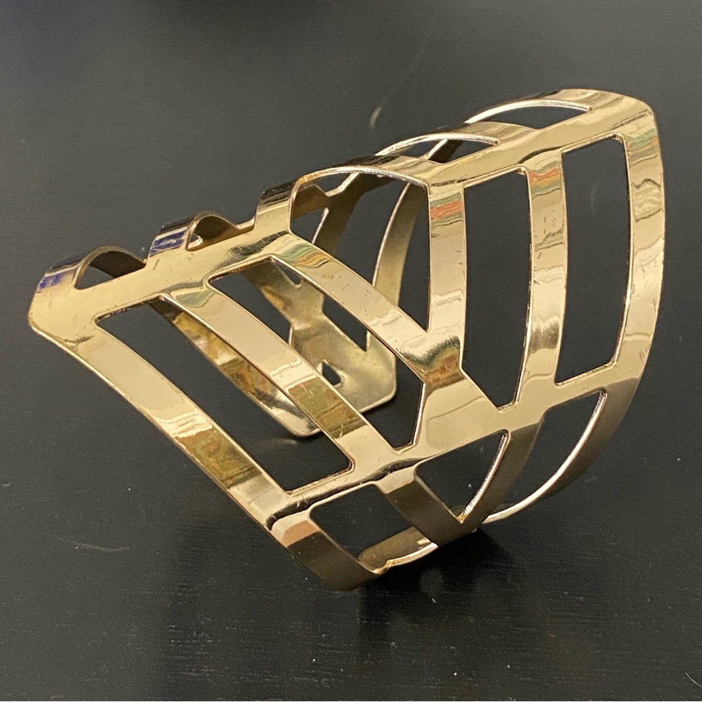 Women’s Wide Gold Tone Arm Cuff Bracelet